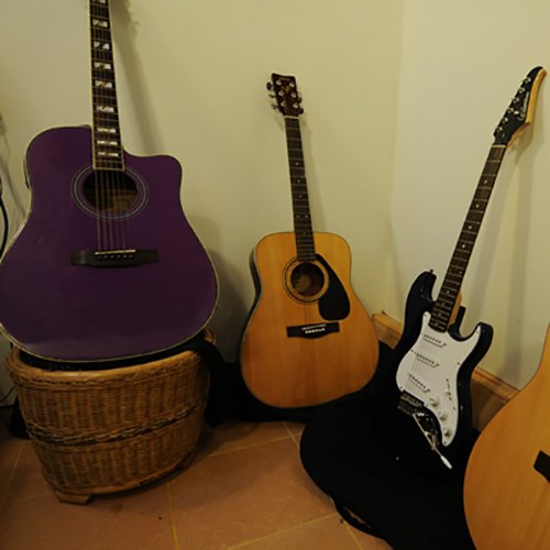 guitars in mentawai islands