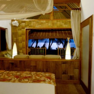 Watching the sunset into the Indian Ocean.